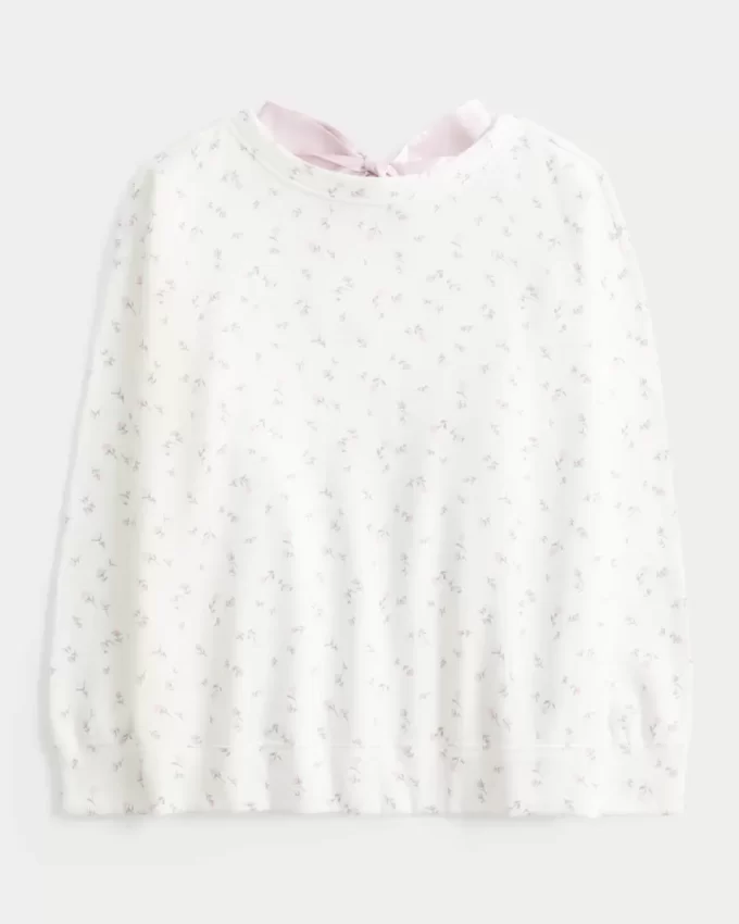 Bluza z kokardą z tyłu w dużym rozmiarze