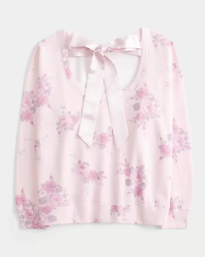 Bluza z kokardą z tyłu w dużym rozmiarze Bluza z kokardą z tyłu w dużym rozmiarze