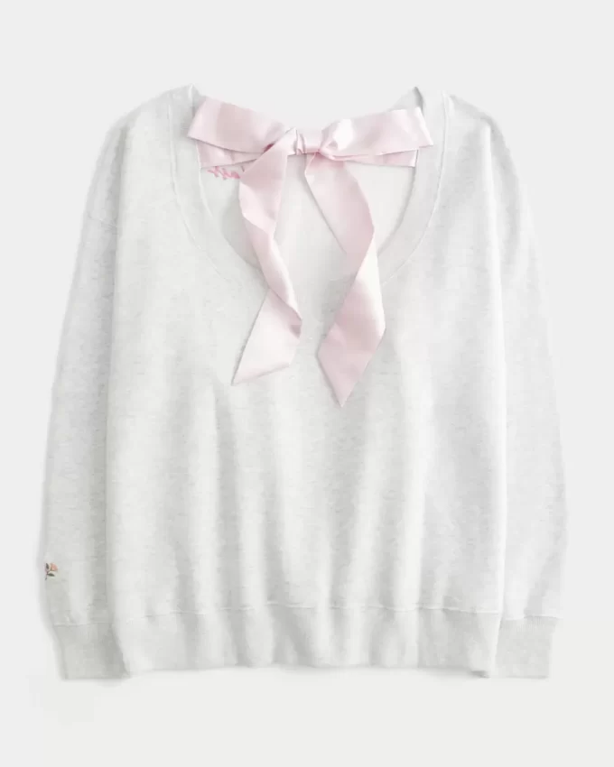 Bluza z kokardą z tyłu, z kolekcji Class of ’26, w dużym rozmiarze Bluza z kokardą z tyłu, z kolekcji Class of ’26, w dużym rozmiarze