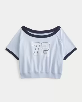 Bluza z krótkim rękawem z polaru frotte i grafiką