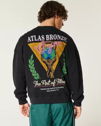 Bluza z nadrukiem Boxy Atlas Bronze Gym Crew