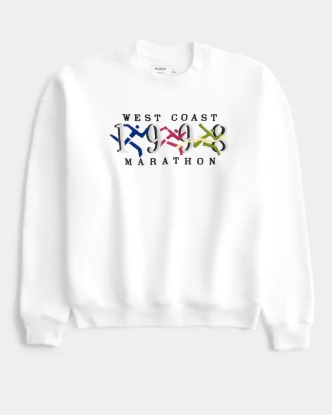 Bluza z nadrukiem Boxy West Coast Marathon Bluza z nadrukiem Boxy West Coast Marathon