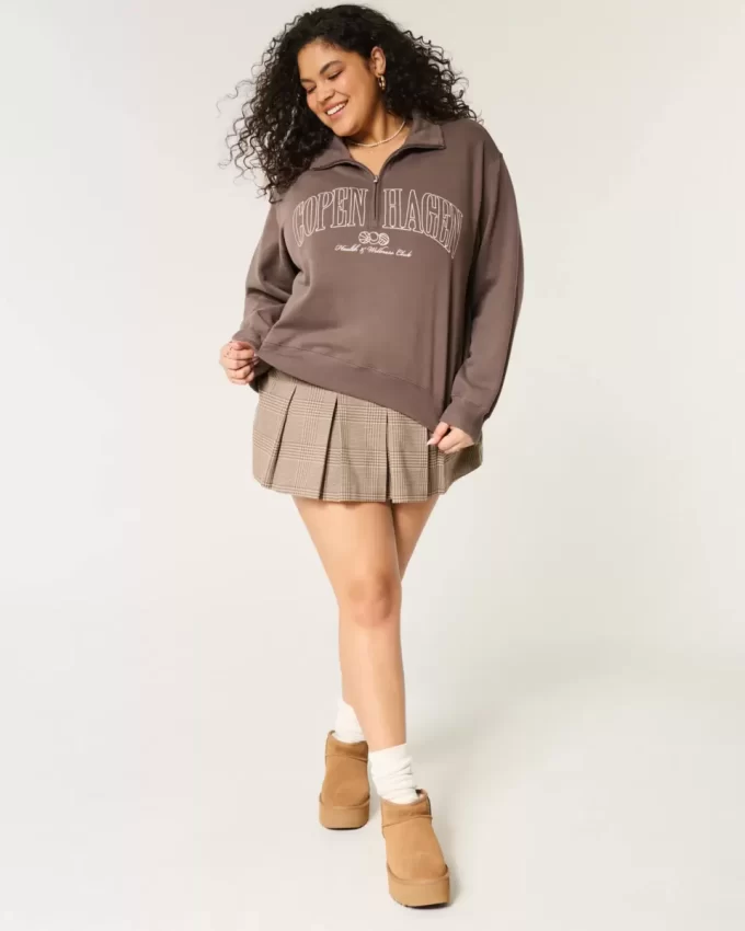 Bluza z nadrukiem Easy Copenhagen z zamkiem błyskawicznym