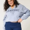 Bluza z nadrukiem Gameday Oversized z wycięciem pod szyją