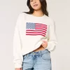 Bluza z nadrukiem Hollister Comfy Cloud American Flag