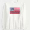 Bluza z nadrukiem Hollister Comfy Cloud American Flag
