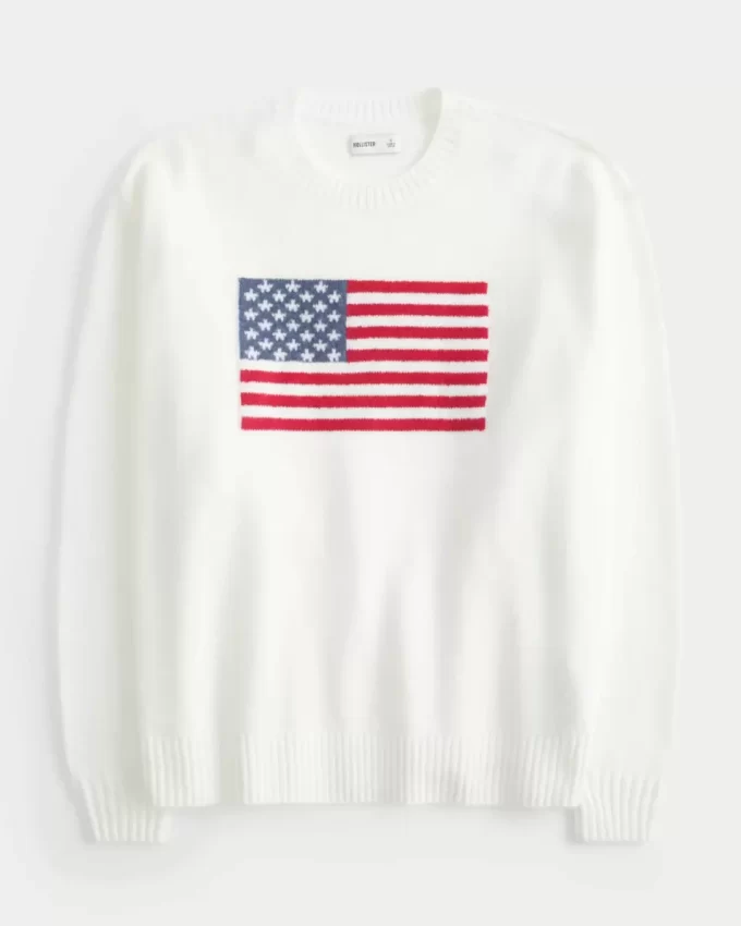 Bluza z nadrukiem Hollister Comfy Cloud American Flag