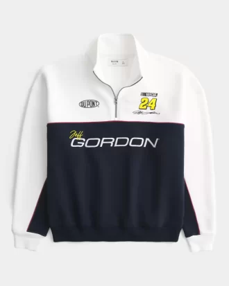 Bluza z nadrukiem NASCAR Jeff Gordon w wersji pudełkowej, zapinana na pół
