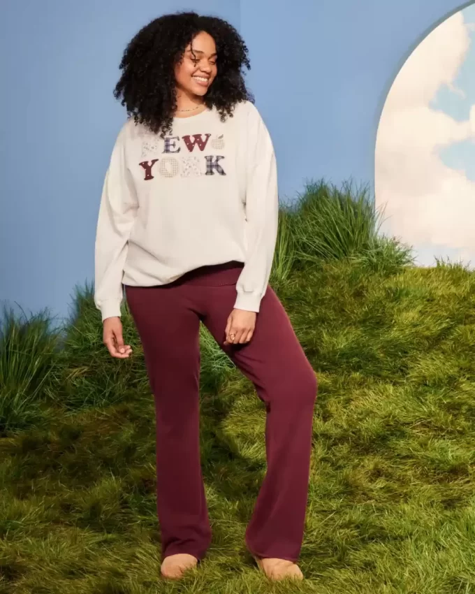 Bluza z nadrukiem New York w dużym rozmiarze