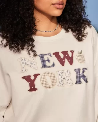 Bluza z nadrukiem New York w dużym rozmiarze