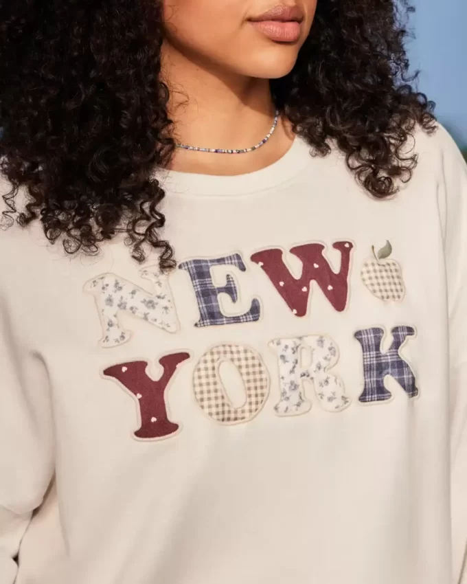 Bluza z nadrukiem New York w dużym rozmiarze