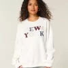 Bluza z nadrukiem New York w dużym rozmiarze