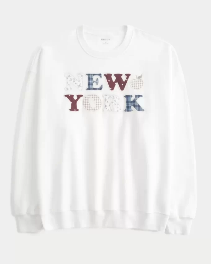 Bluza z nadrukiem New York w dużym rozmiarze
