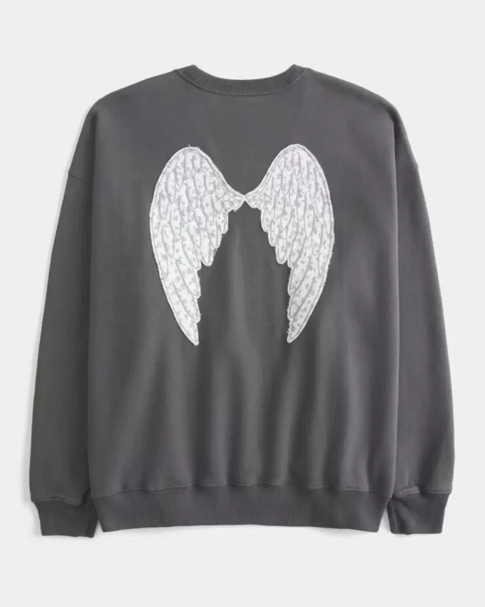 Bluza z nadrukiem „Oversized Angel Wings” Bluza z nadrukiem „Oversized Angel Wings”