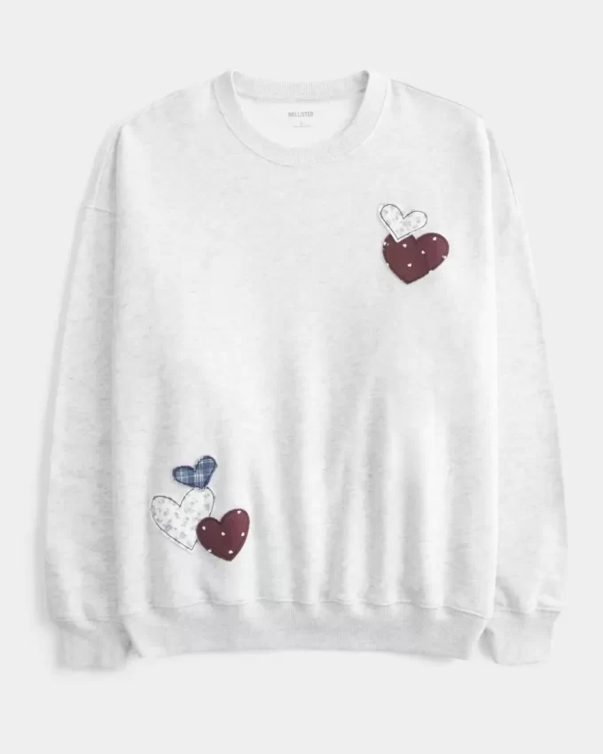 Bluza z nadrukiem serca w dużym rozmiarze