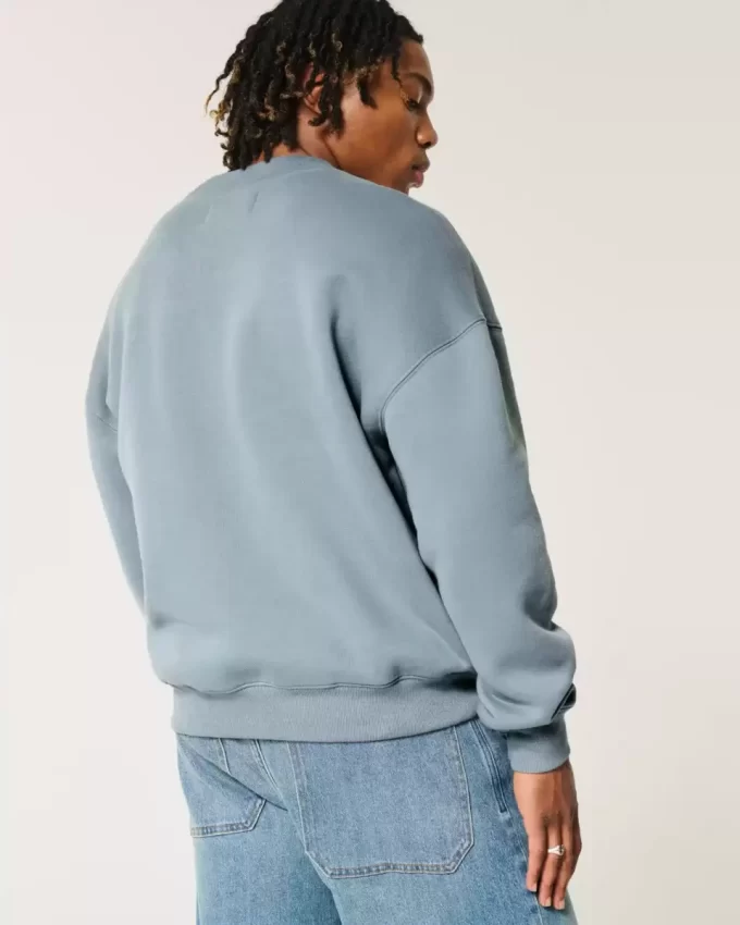 Bluza z okrągłym dekoltem i logo Boxy Bluza z okrągłym dekoltem i logo Boxy