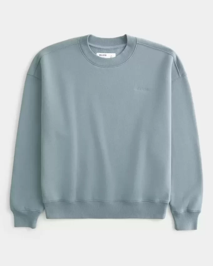 Bluza z okrągłym dekoltem i logo Boxy Bluza z okrągłym dekoltem i logo Boxy