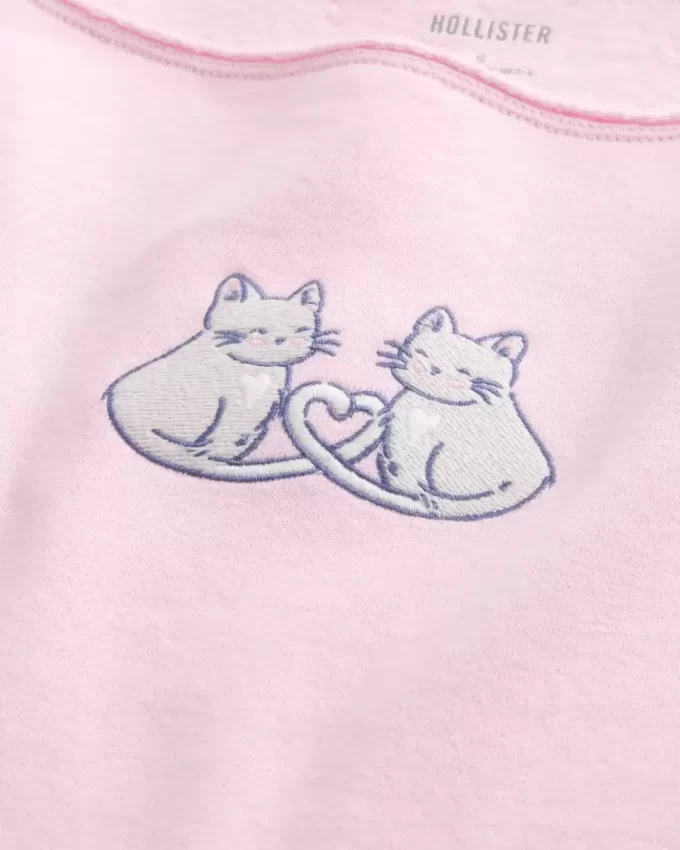 Bluza z podwójnym odkrytym ramieniem i grafiką Easy Graphic