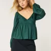 Bluzka typu babydoll z łatwym marszczeniem biustu