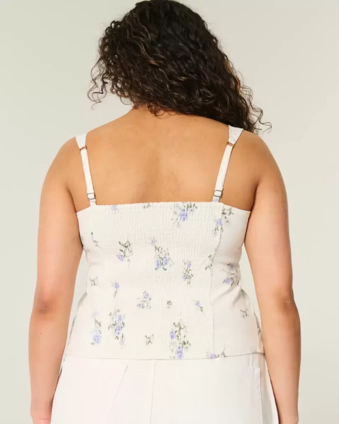 Bluzka z mieszanki lnu zapinana na guziki