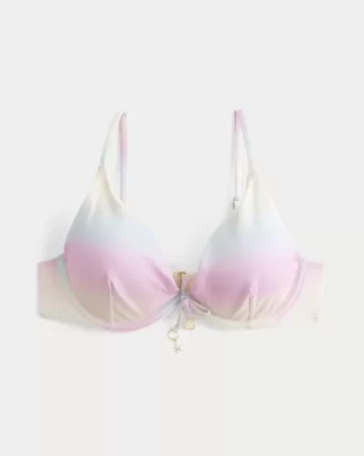 Błyszcząca góra bikini z fiszbinami