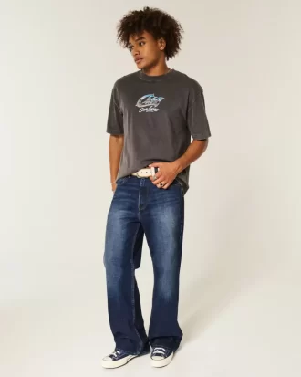 Ciemne dżinsy Baggy Bootcut