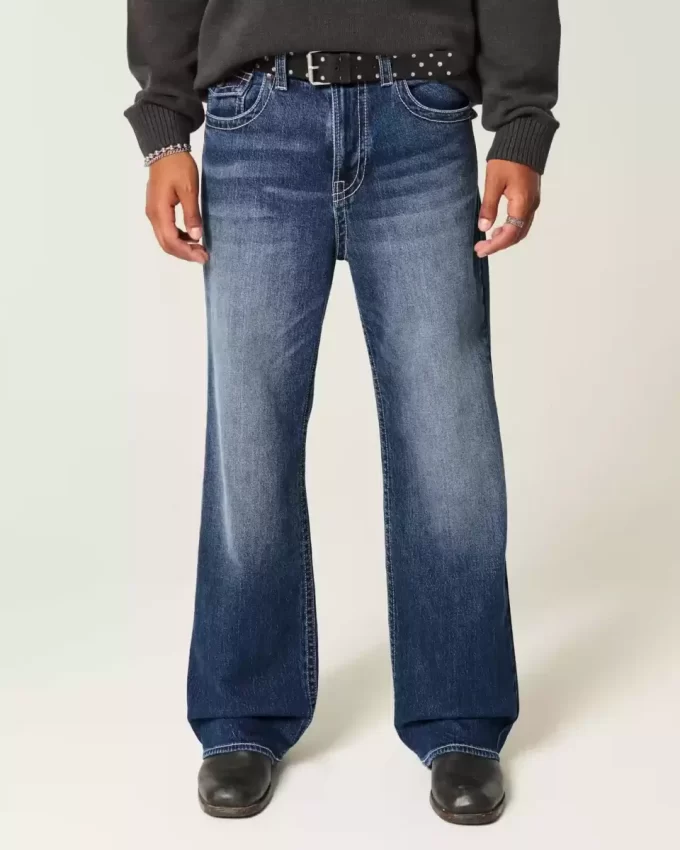 Ciemne dżinsy Baggy Bootcut