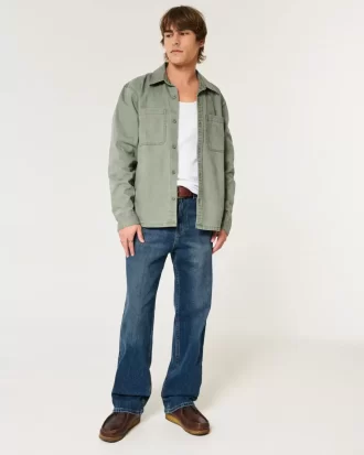 Ciemne, luźne jeansy