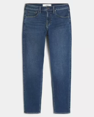 Ciemne, obcisłe jeansy sportowe