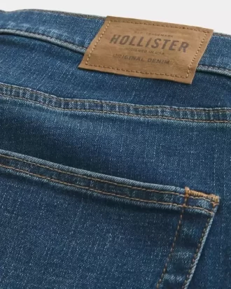 Ciemne, obcisłe jeansy sportowe