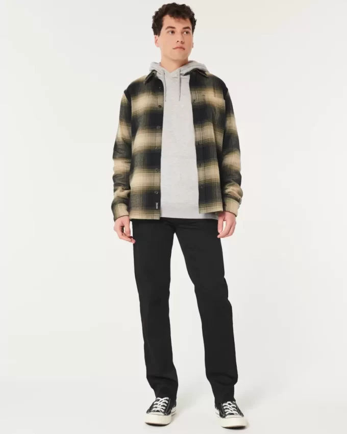 Czarne, nieblaknące, dopasowane, proste dżinsy Czarne, nieblaknące, dopasowane, proste dżinsy