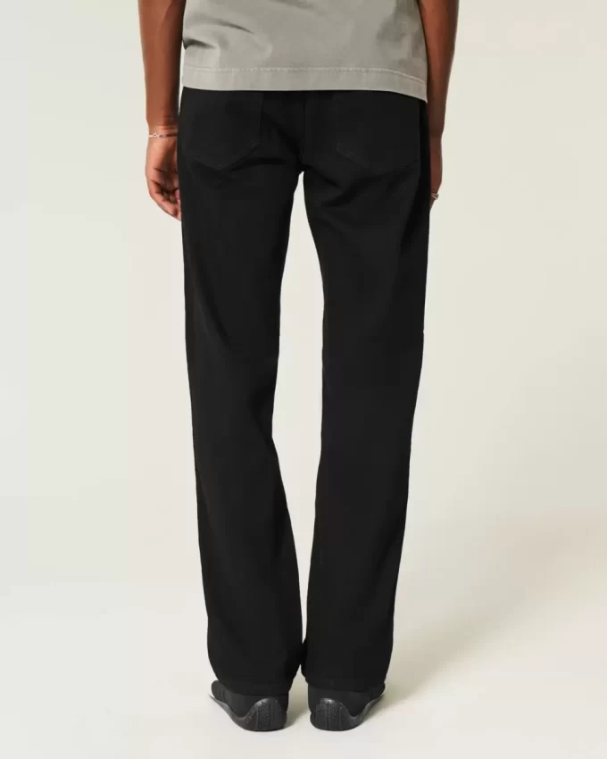 Czarne, proste dżinsy bez blaknięcia