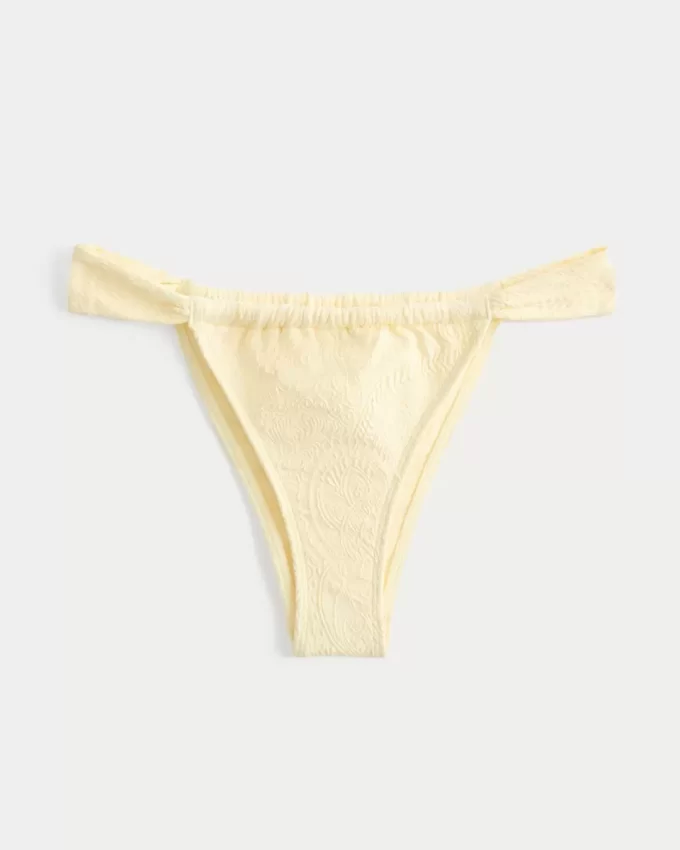 Dół bikini z szerokimi ramiączkami z żakardu, najbardziej seksowny Dół bikini z szerokimi ramiączkami z żakardu, najbardziej seksowny