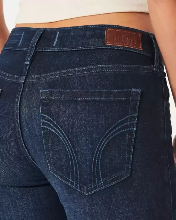 Dżinsy Super Skinny z niskim stanem i ciemnym spraniem