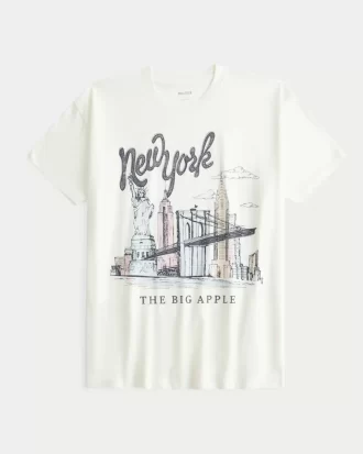 Duża koszulka z grafiką Nowego Jorku