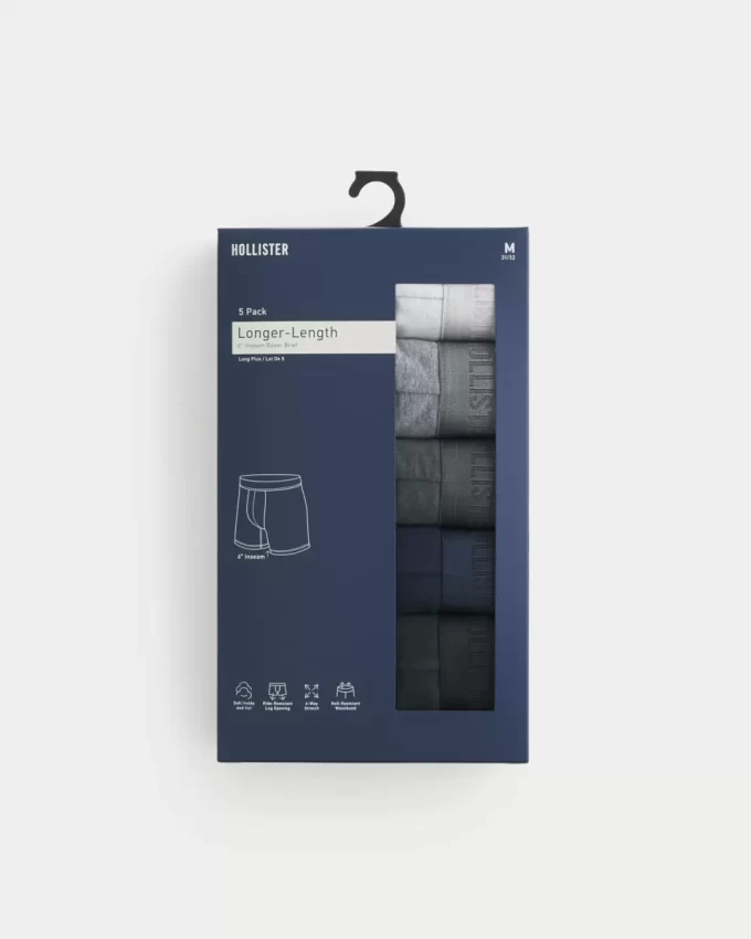 Dłuższe bokserki, 5 sztuk