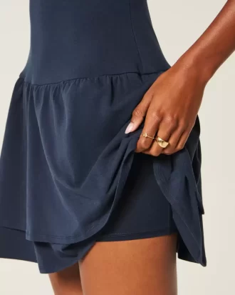 Dzianinowa mini sukienka warstwowa