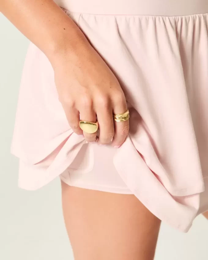 Dzianinowa mini sukienka warstwowa Dzianinowa mini sukienka warstwowa