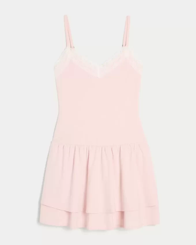 Dzianinowa mini sukienka warstwowa Dzianinowa mini sukienka warstwowa