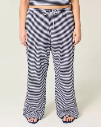 Dzianinowe, luźne spodnie typu pull-on