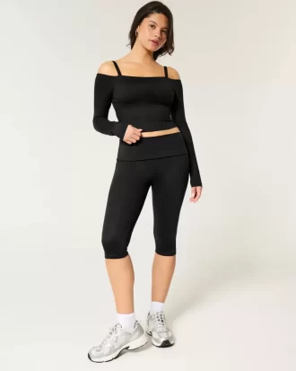 Gilly Hicks Active Recharge Spodnie Capri z Zakładaną Talią