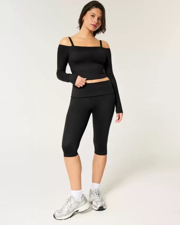 Gilly Hicks Active Recharge Spodnie Capri z Zakładaną Talią