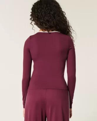 Gilly Hicks Active Tipped Wrap Top