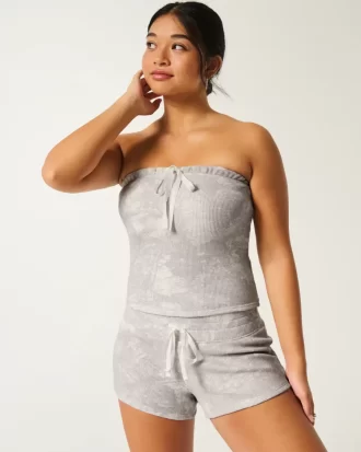 Gilly Hicks Przytulne mini szorty waflowe