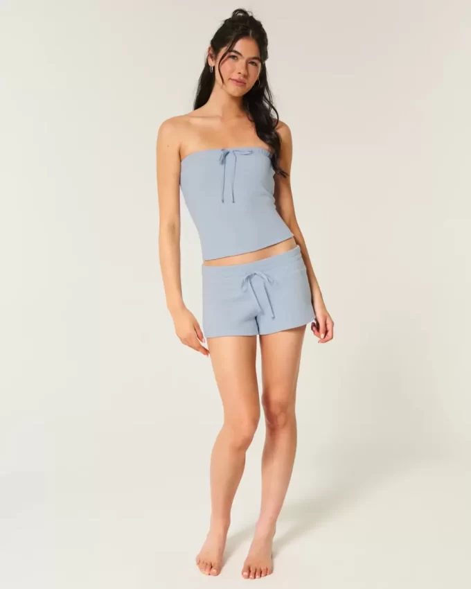 Gilly Hicks Przytulne mini szorty waflowe