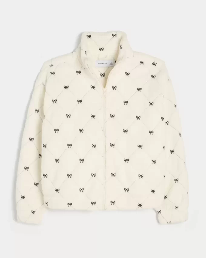 Gilly Hicks Sherpa haftowana bluzka zapinana na zamek Gilly Hicks Sherpa haftowana bluzka zapinana na zamek