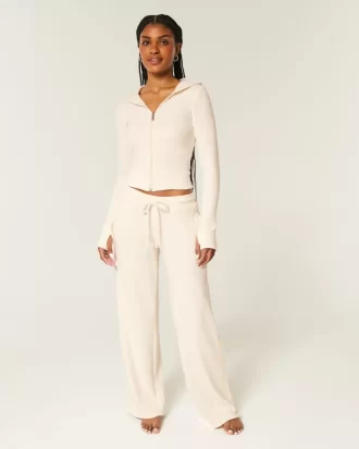 Gilly Hicks Waffle Lace Straight Pants