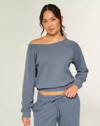 Gilly Hicks Waffle Top z odkrytymi ramionami