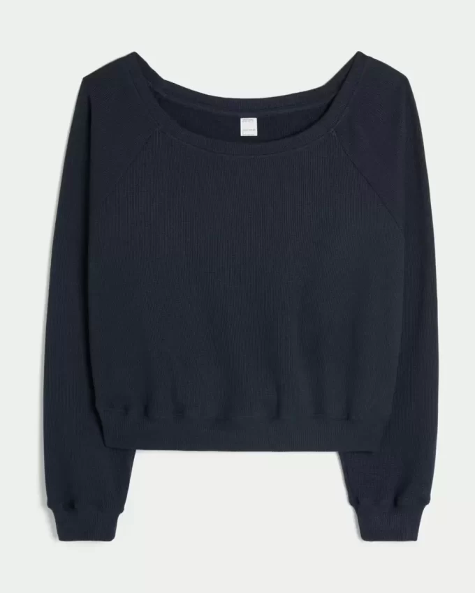 Gilly Hicks Waffle Top z odkrytymi ramionami