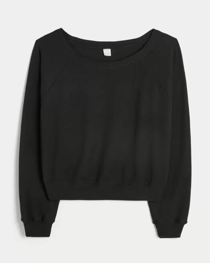 Gilly Hicks Waffle Top z odkrytymi ramionami